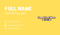 School Varsity Wordmark Business Card