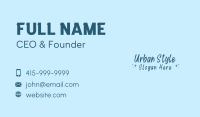 Blue Playful Wordmark Business Card