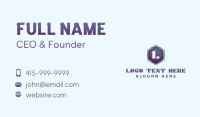 Hexagon Gradient Lettermark Business Card