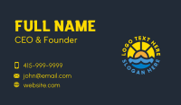 Sunshine Ocean Wave Business Card Design