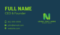 Web Tech Letter N Business Card Design