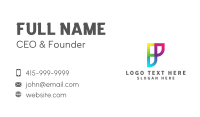 Letter P Business Color Business Card