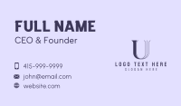 Generic Modern Letter U Business Card Design