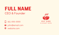 Red Fire Mascot Business Card