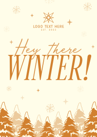 Hey There Winter Greeting Flyer