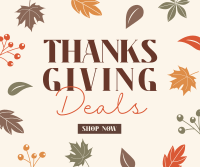 Thanksgiving Autumn Leaves Facebook Post Design