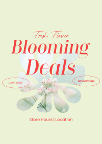 Fresh Flower Deals Poster Design